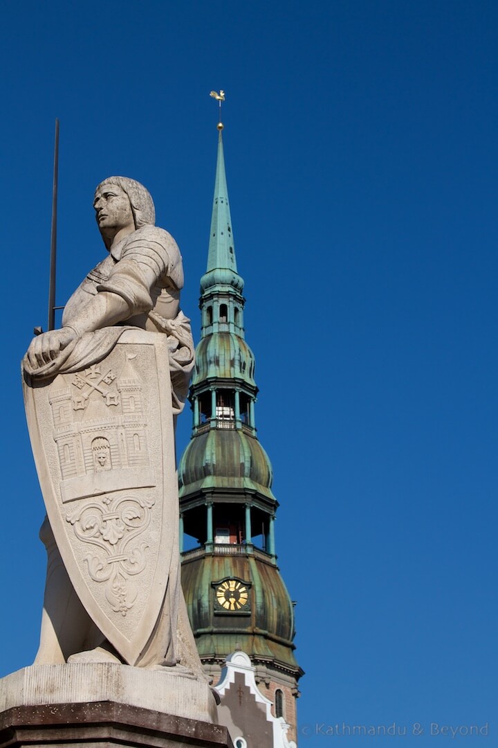 Roland Statue Ratslaukums Square Riga Latvia