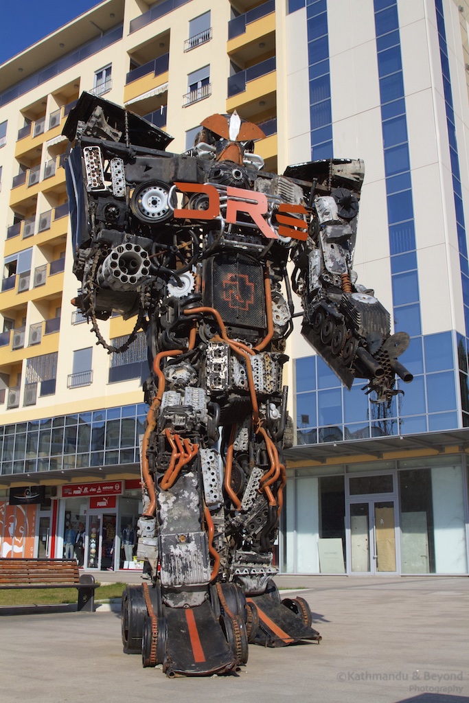 Transformers Street Art in Podgorica Montenegro