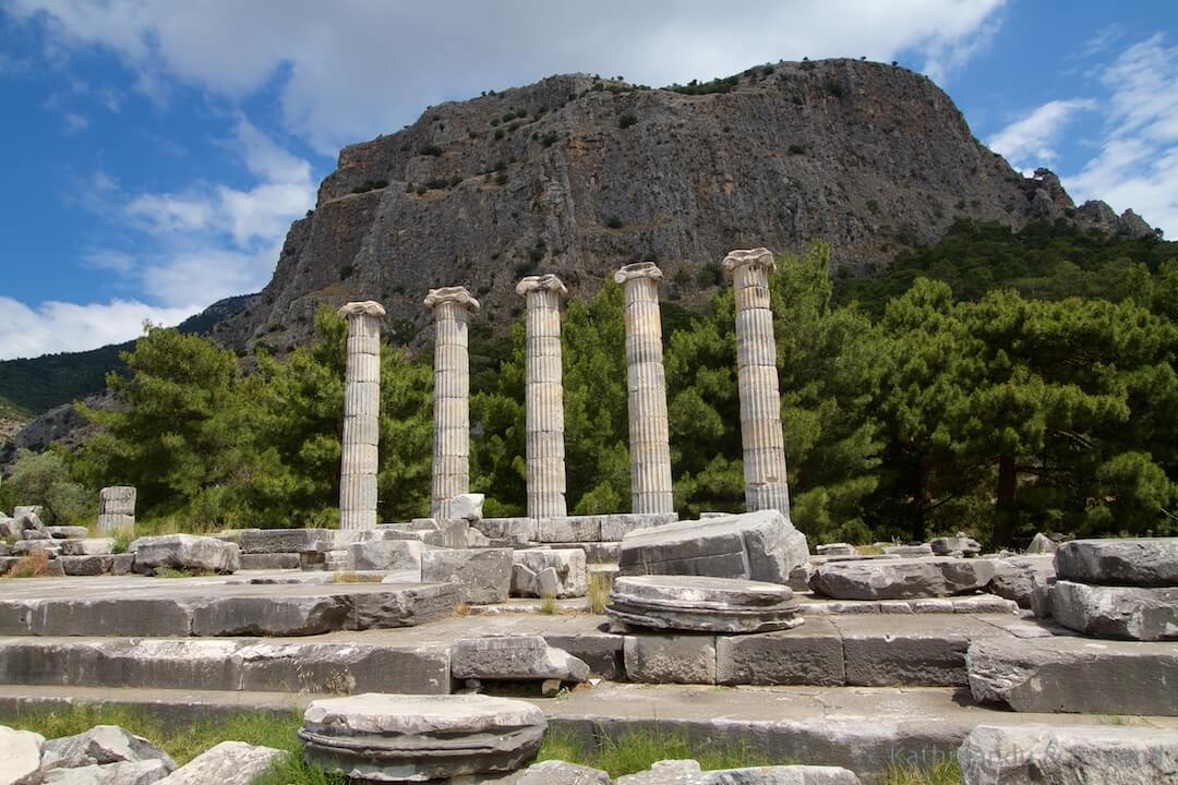 Temple of Athena and the Acropolis Priene Turkey