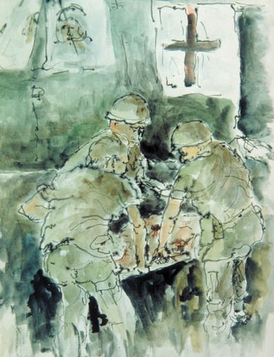 Vietnam Combat Art by James Pollock, 1967