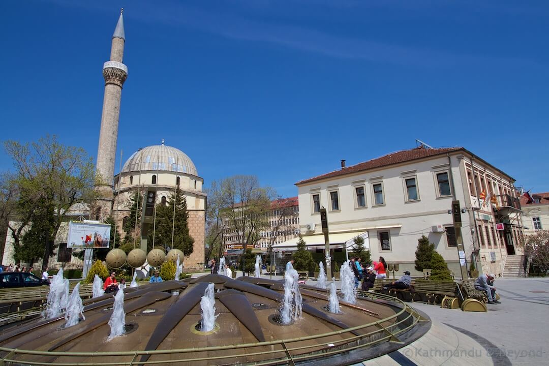 Vergina Sun fountain Magnolia Square Bitola Macedonia