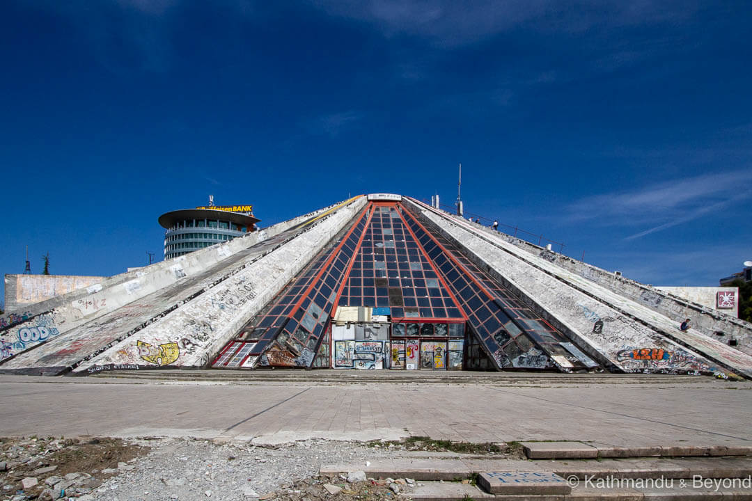 Pyramid of Tirana (Enver Hoxha Museum) in Tirana, Albania | Brutalist | Communist architecture | former Eastern Bloc