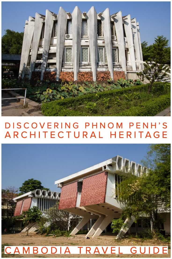 Distinctive Architecture in Phnom Penh, Cambodia. Discovering Phnom Penh’s Architectural Heritage from French Colonial buildings to New Khmer Architecture #travel #travel
