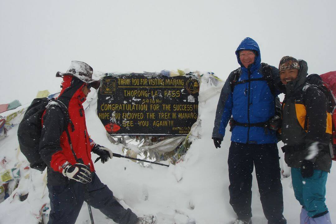 Top of Thorung-La Annapurna Nepal