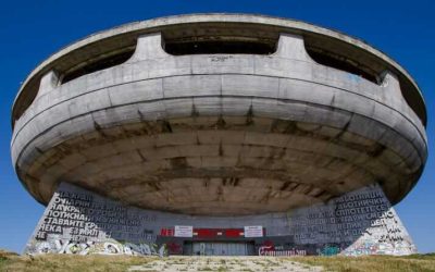 Socialist-era monuments and memorials near Buzludzha in Bulgaria 