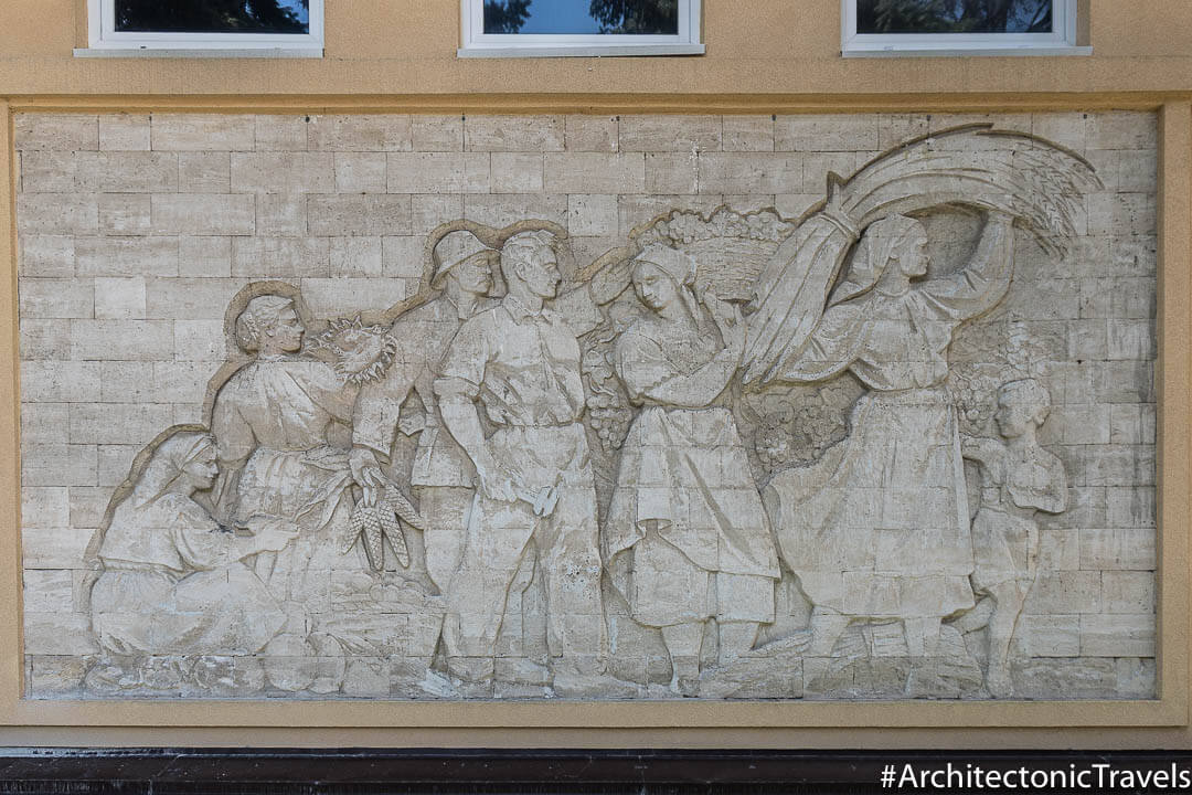 International Exhibition Centre MoldExpo (formerly Republican Exhibition of Achievements of the National Economy) in Chisinau, Moldova | Soviet relief | former USSR