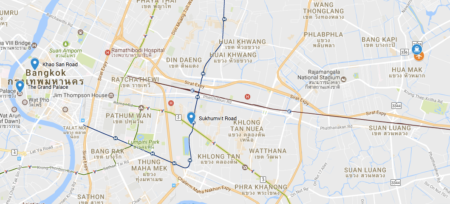 Location of Bangkok Airplane Graveyard
