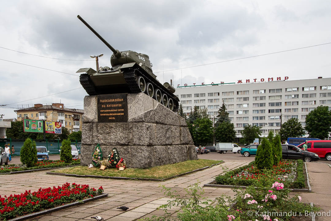 Victory Memorial (T-34 Tank Memorial) in Zhytomyr, Ukraine | War memorial | Soviet monument | former USSR