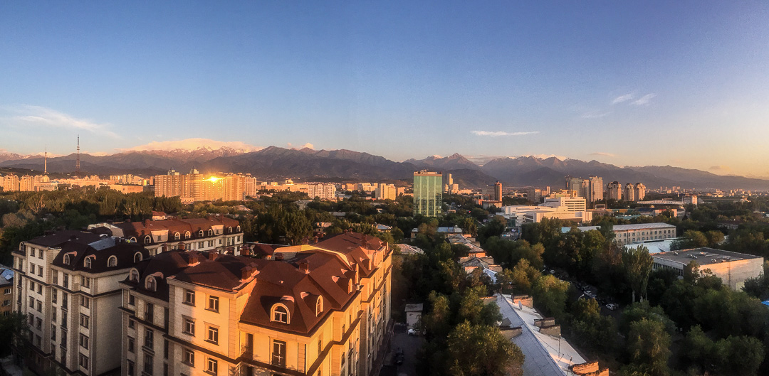 View from Sky Hostel Almaty Kazakhstan