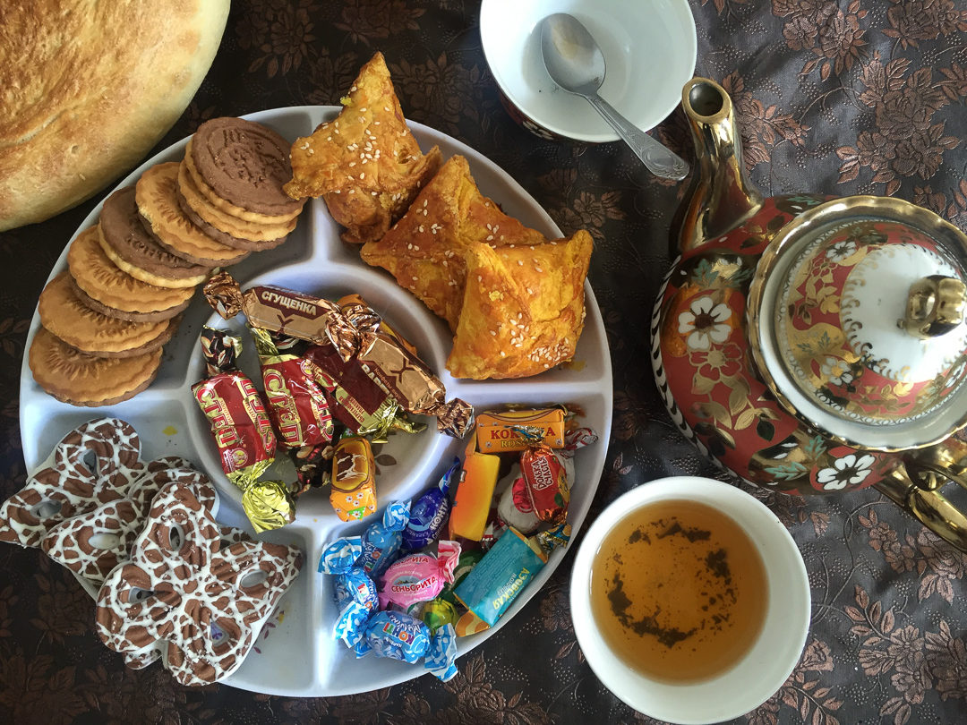 Tajikistan tea and snacks