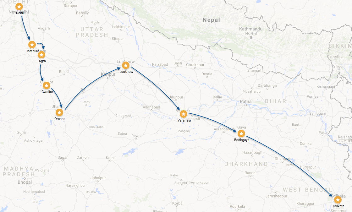 northern india itinerary delhi to