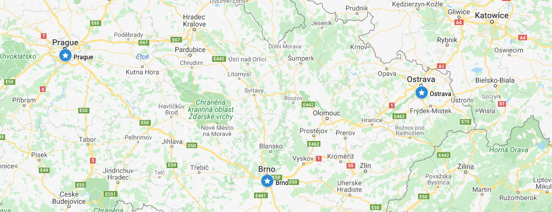 Prague, Ostrava and Brno Map - What to do in Ostrava in the Czech Republic