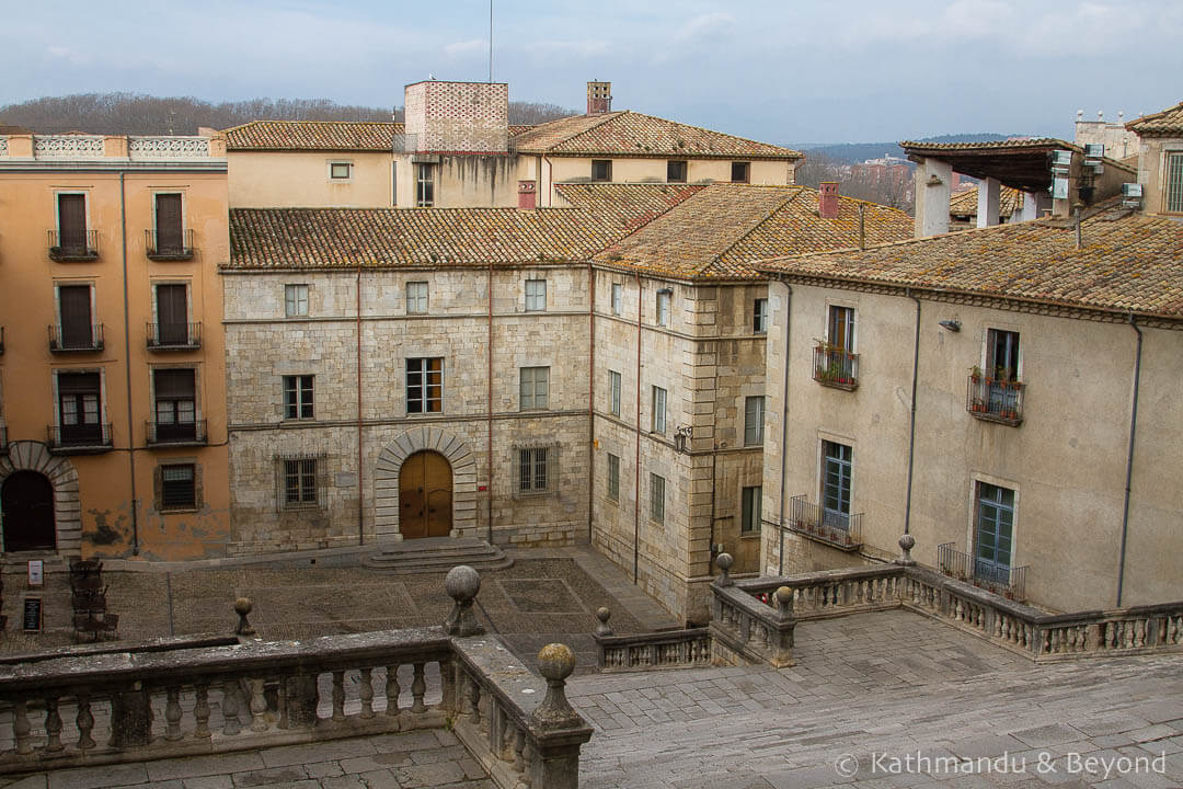 Cathedral Plaza Barri Vell (old quarter) Girona Spain-3