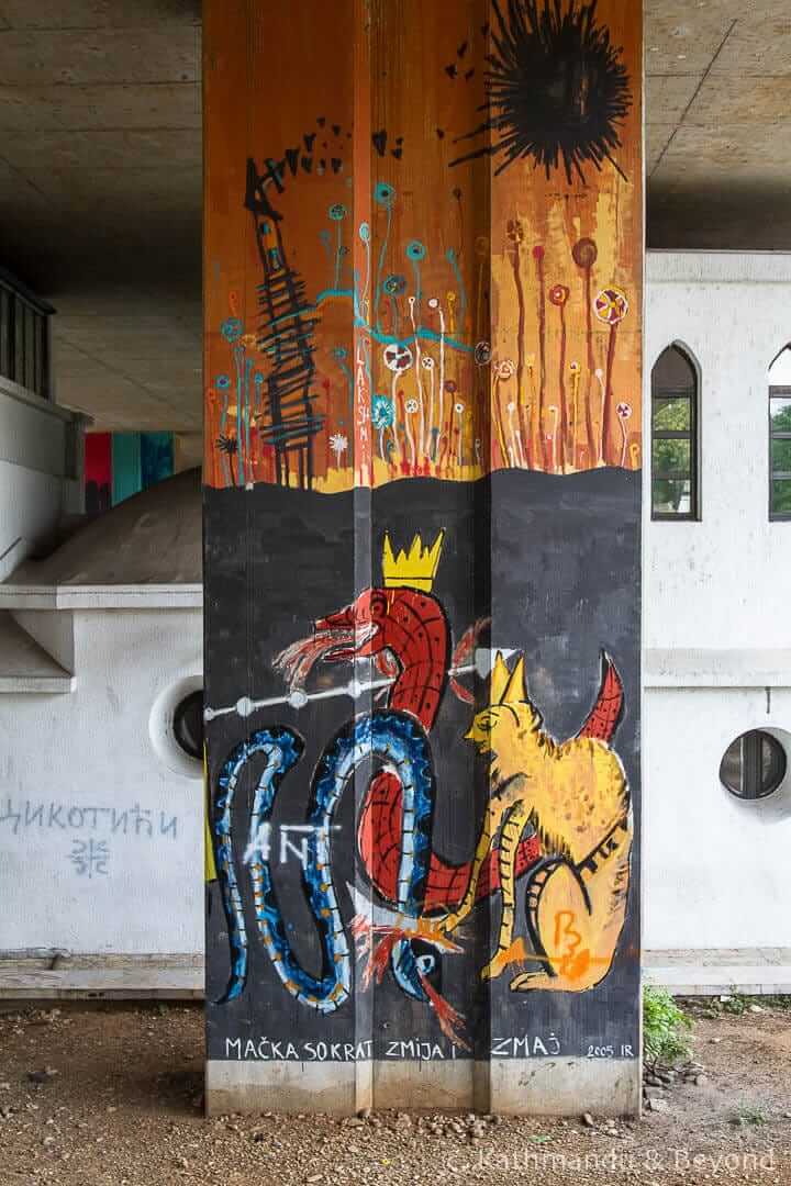 Knjižara Karver, Street Art in Podgorica, Montenegro