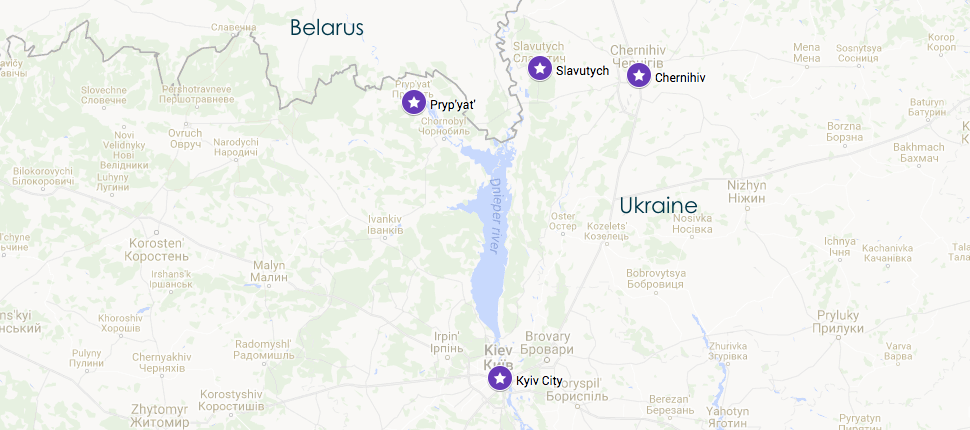 Slavutych Ukraine location areas 2