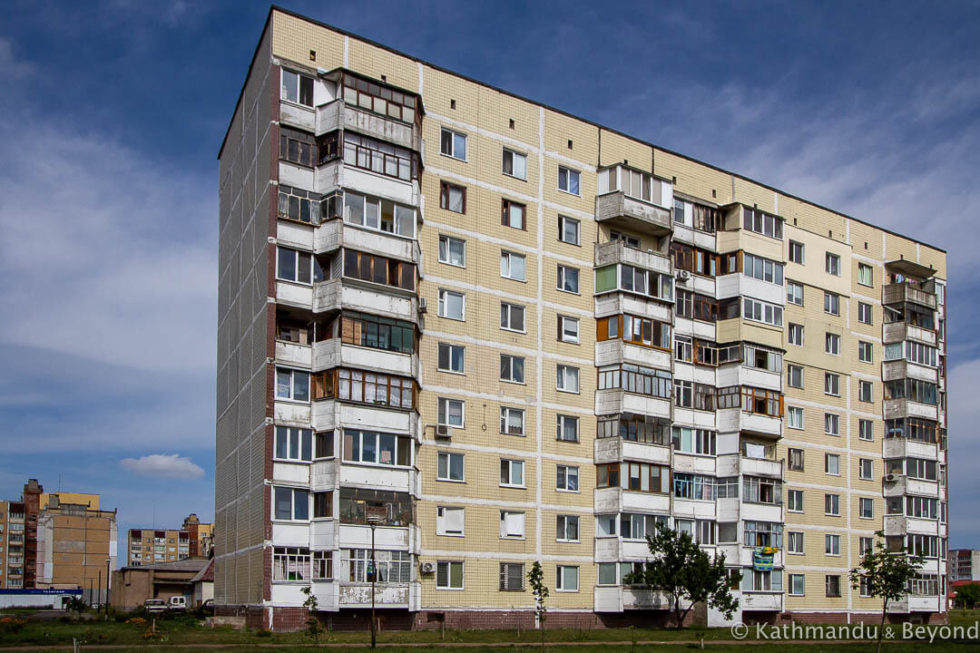 Chernihiv Quarter in Slavutych, Ukraine Soviet architecture