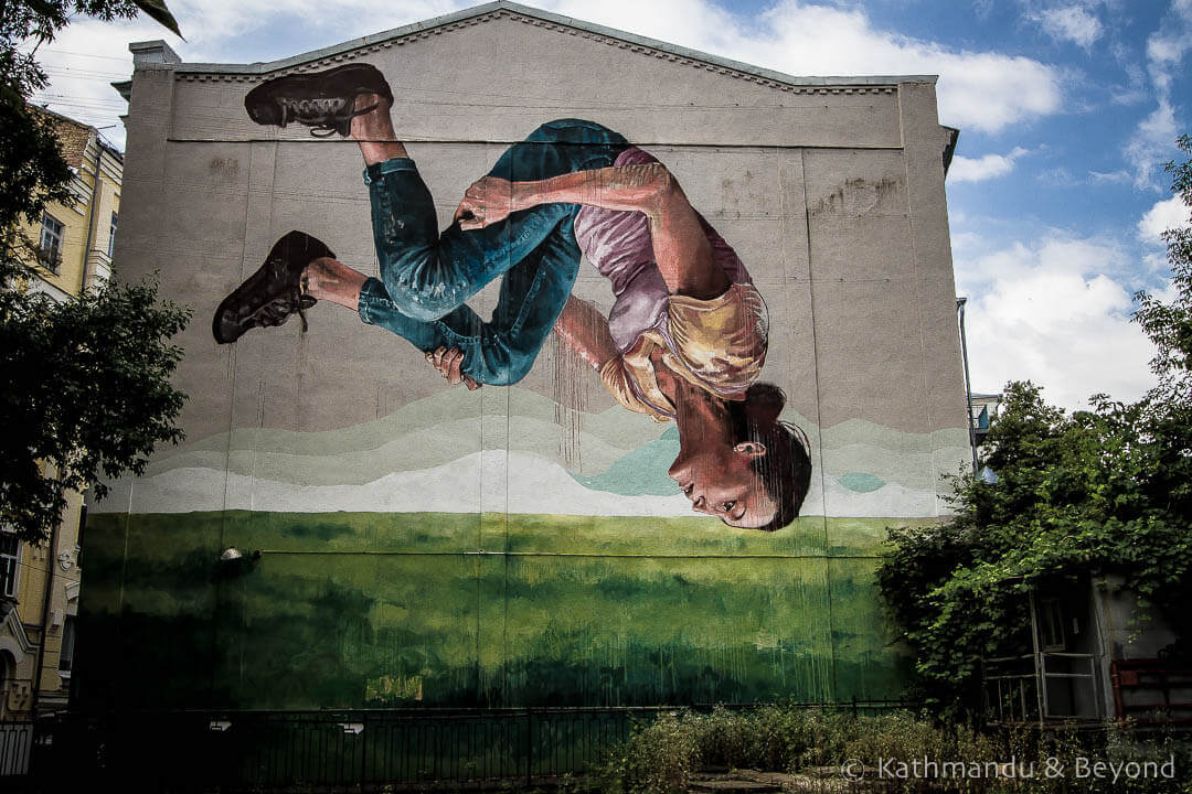 Gymnast | Street Art in Kiev Ukraine-6