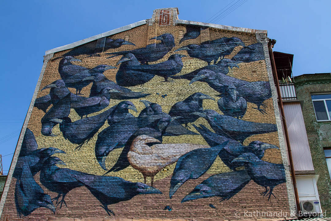 Crows (Herald of Life) | Street Art in Kiev Ukraine-9-2