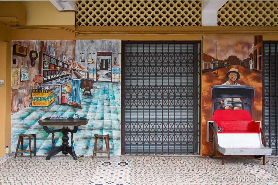 Wisma Chye Hin Indoor Murals - Street Art in Ipoh Old Town, Malaysia