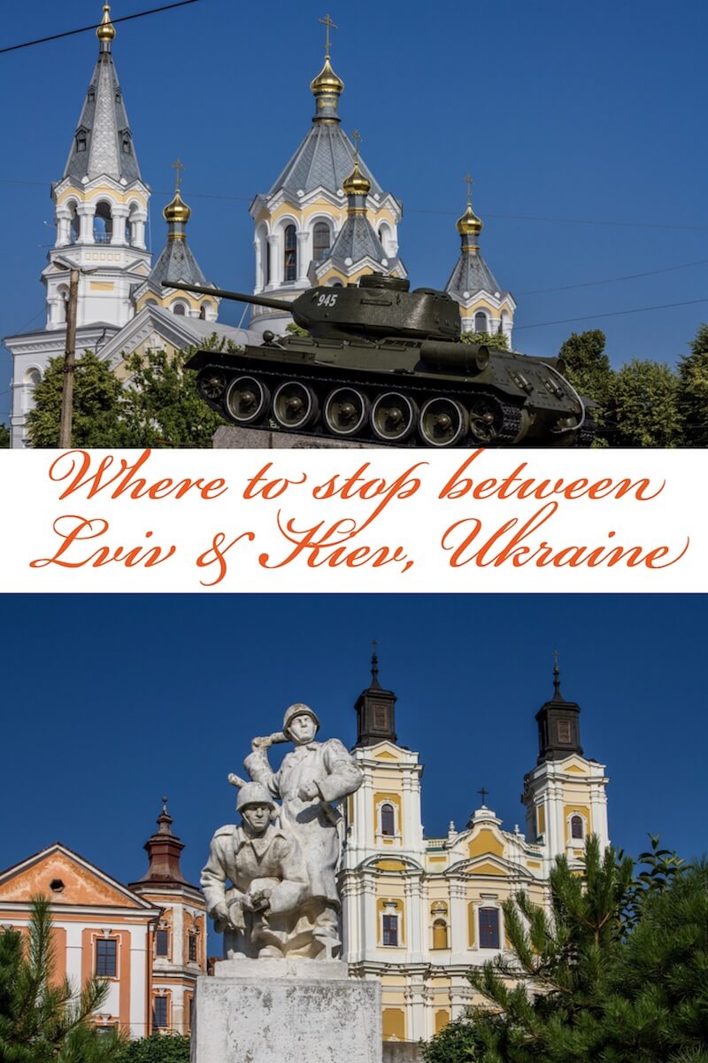 Where to break the journey between Kiev and Lviv, Ukraine