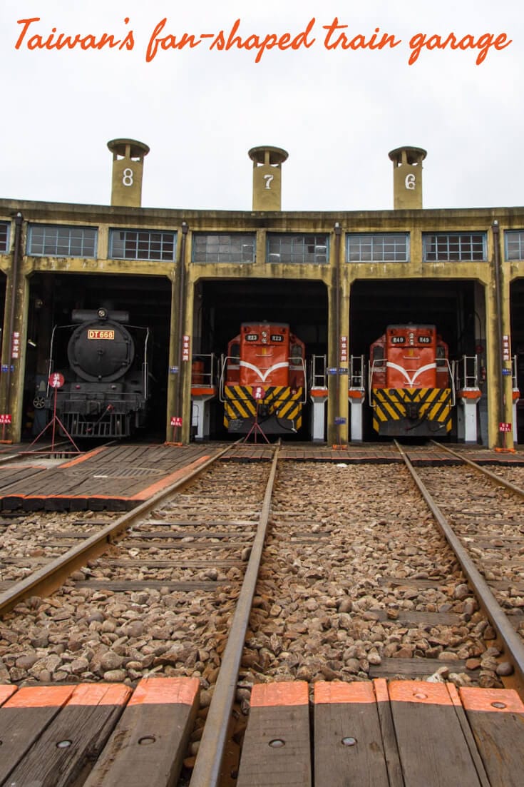 Fan-shaped train garage in Changhua, Taiwan