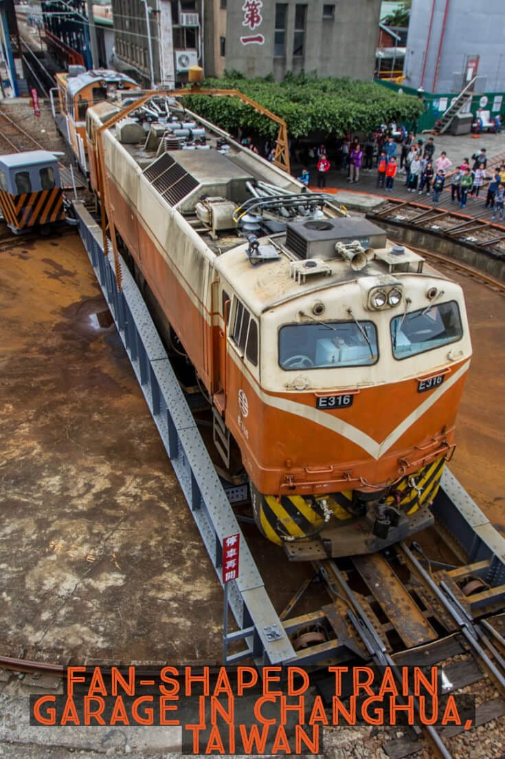 Fan-shaped train garage in Changhua, Taiwan