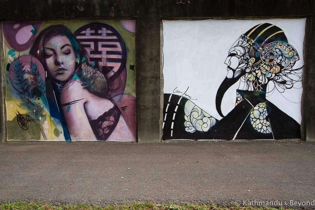 Street Art at the Former Japanese Navy Fongshan Communication Centre in Kaohsiung, Taiwan