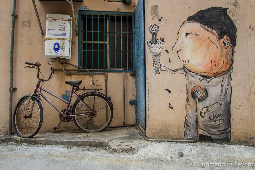 Candy Bird in Lingya District Street Art in Kaohsiung, Taiwan