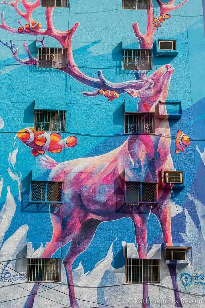 Lingya District Street Art in Kaohsiung, Taiwan