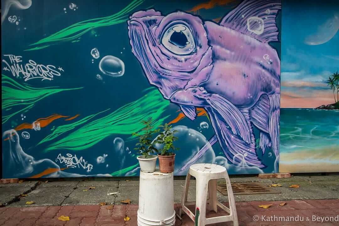 Lingya District Street Art in Kaohsiung, Taiwan