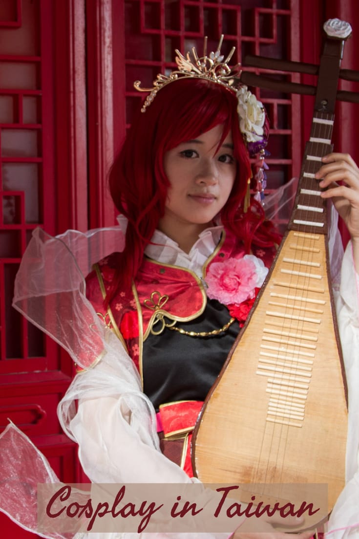 Cosplay girls in the Taiwanese city of Tainan - Koxinga Ancestral Shrine, Tainan in Taiwan