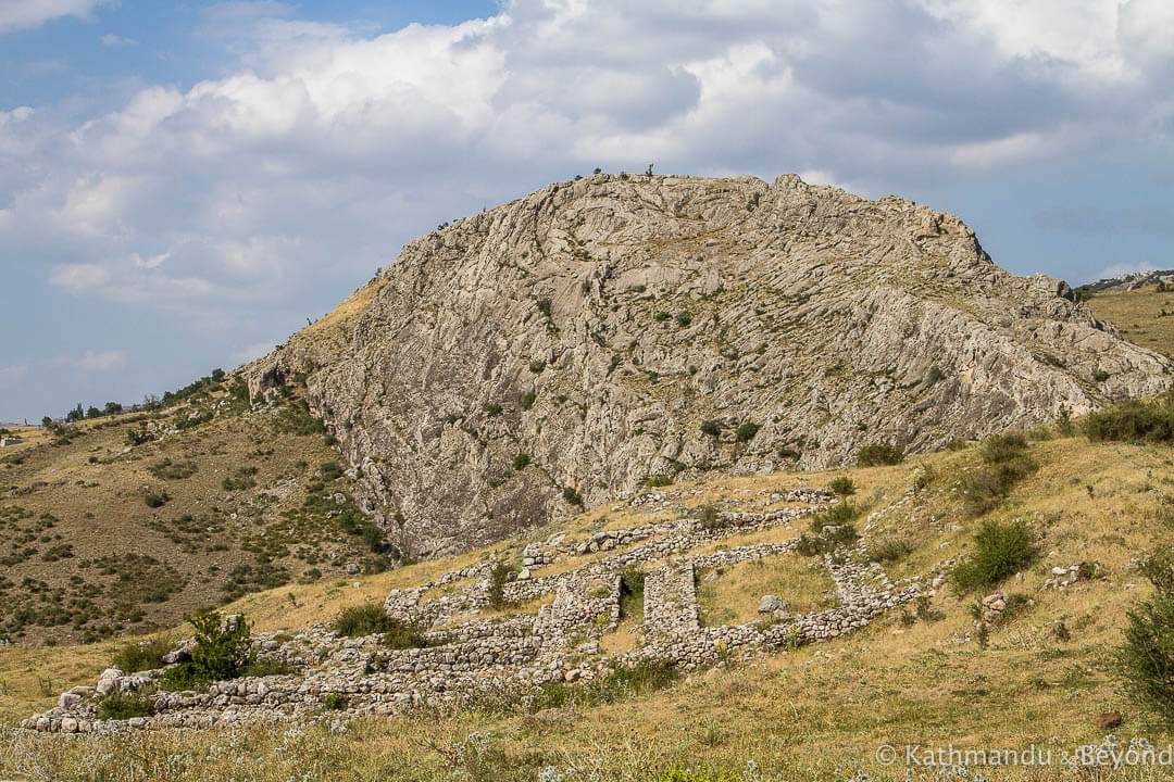 House on the slope Hattusa Turkey_