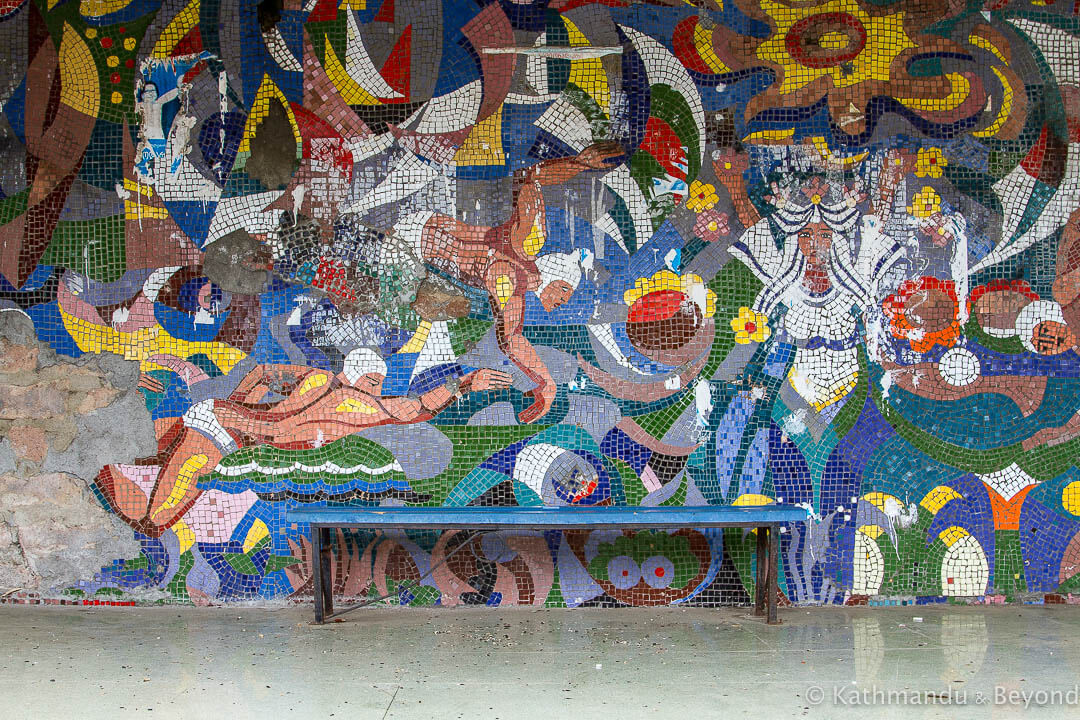 Swimming Mosaic in Kobuleti, Georgia | Mosaic | Soviet artwork | former USSR