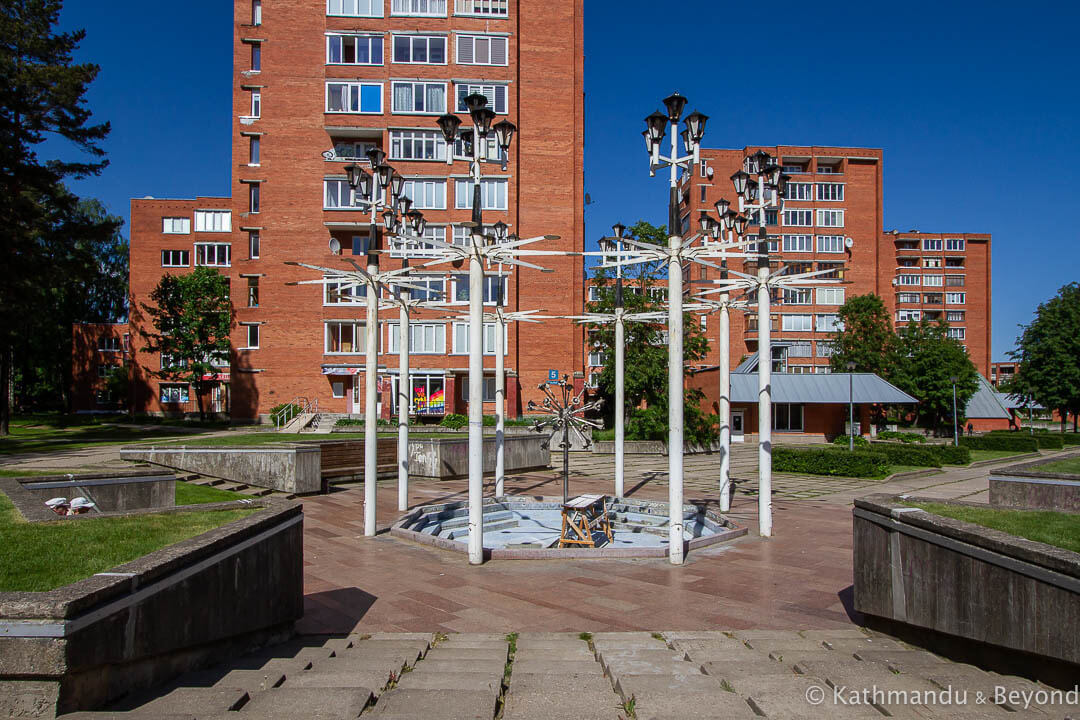 “Sun” Fountain in Visaginas, Lithuania | Modernist | Soviet architecture | former USSR