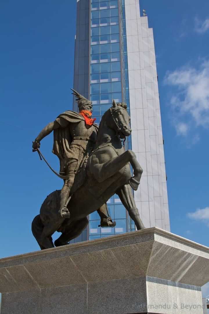 Skanderbeg Monument Ibrahim Rugova Square Pristina Kosovo