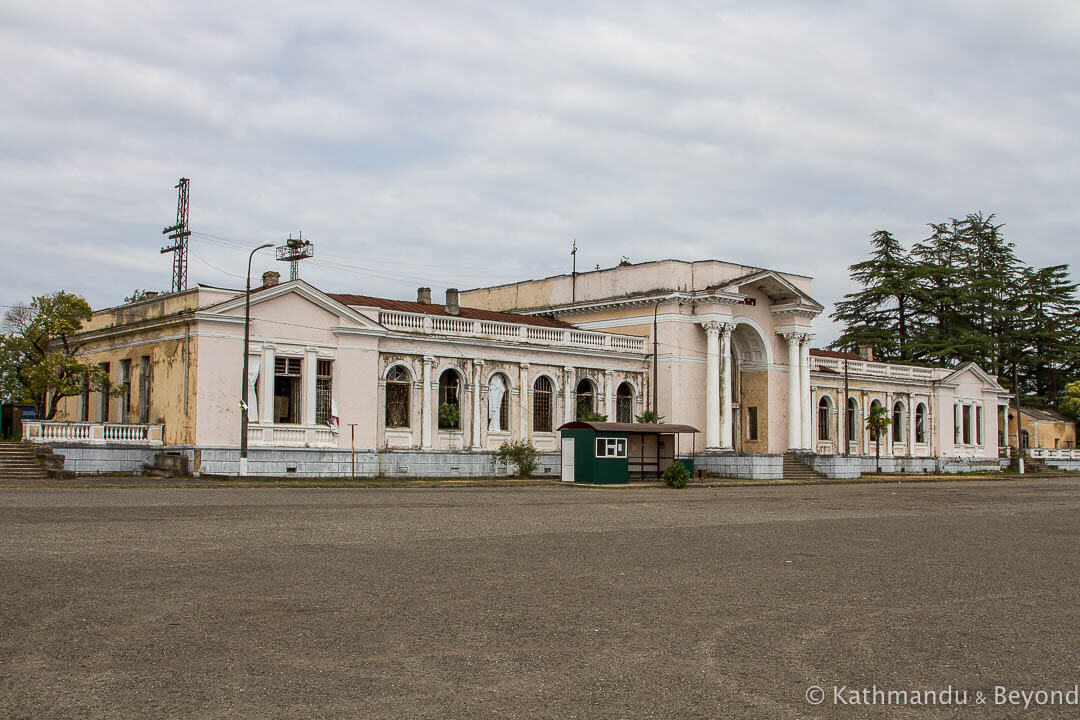 Ochamchire Railway Station in Ochamchire, Abkhazia | Stalinist Empire style | Soviet architecture | former USSR