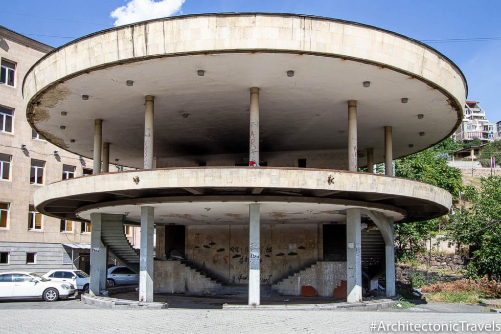 Cable Car Station in Yerevan, Armenia Soviet architecture