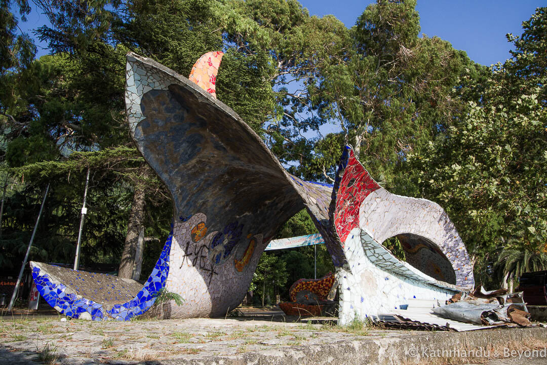 Bus Stop Fragment of the Dolphin Gagra Abkhazia-5