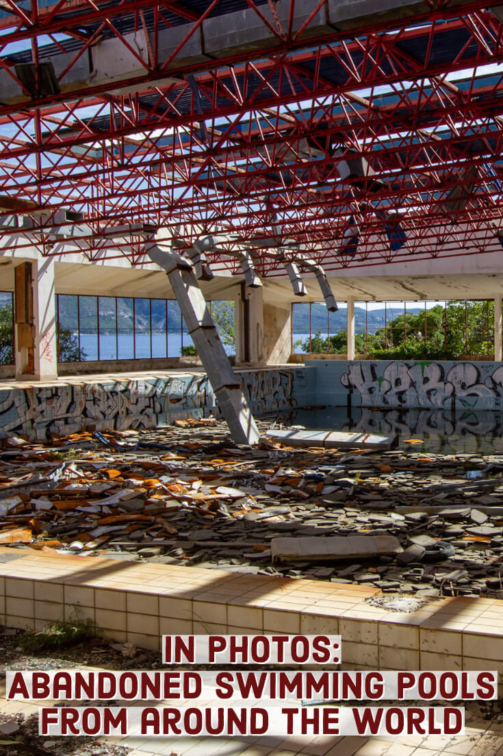 In photos - Abandoned swimming pools #abandonedplaces #urbex #urbanexploration #abandonedswimmingpools #foresaken #creepy