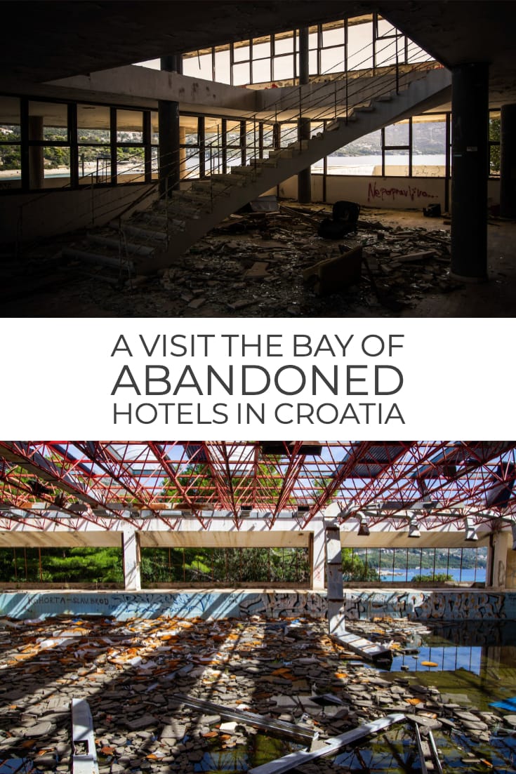 Visiting the Bay of Abandoned Hotels in Kupari #Croatia #urbex #travel #abandonedplaces #balkans