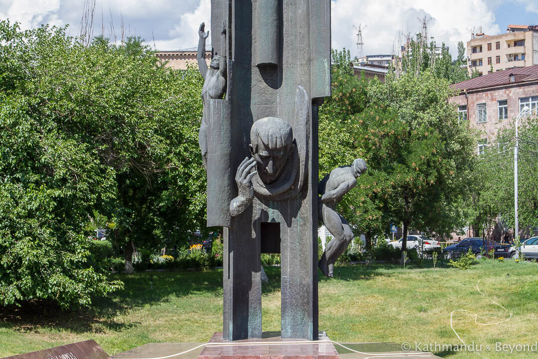 Monument to Yeghishe Charents in Yerevan, Armenia | Soviet monument | former USSR