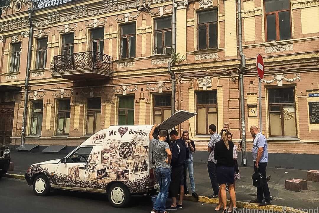 Coffee vans in Kiev Ukraine
