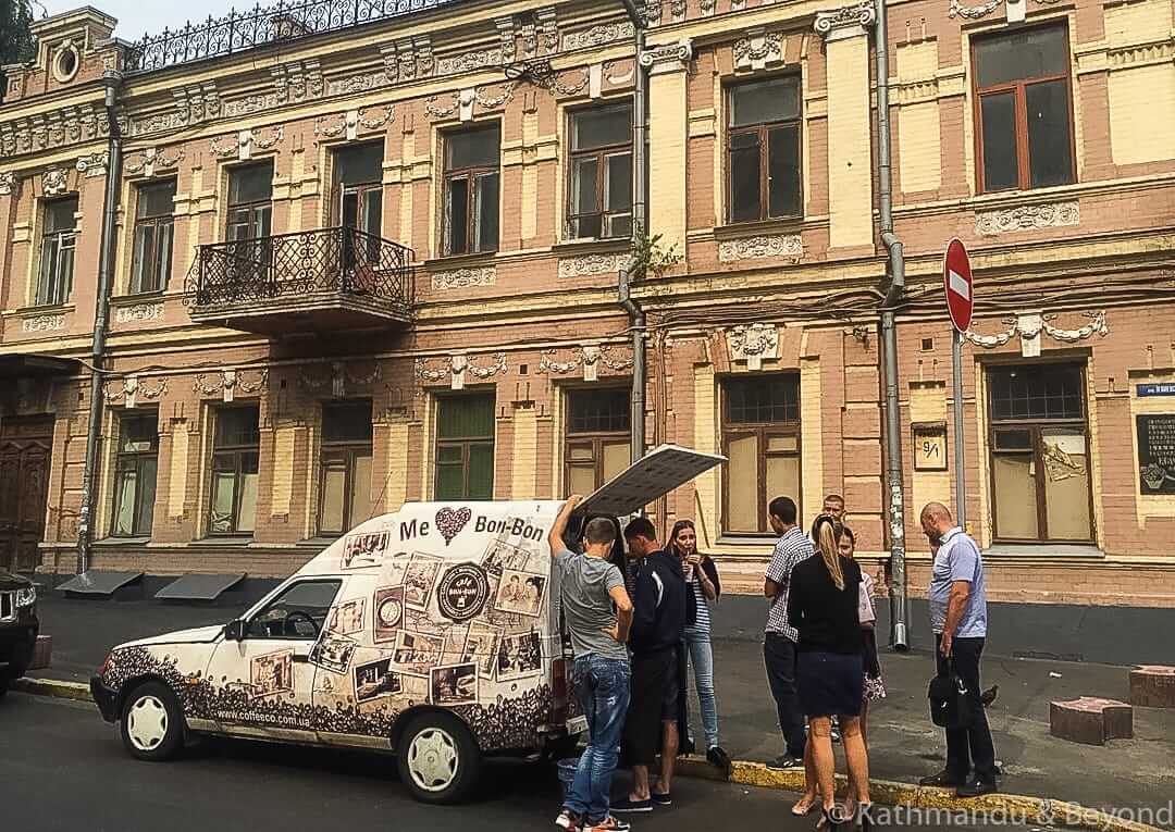 Coffee vans in Kiev Ukraine