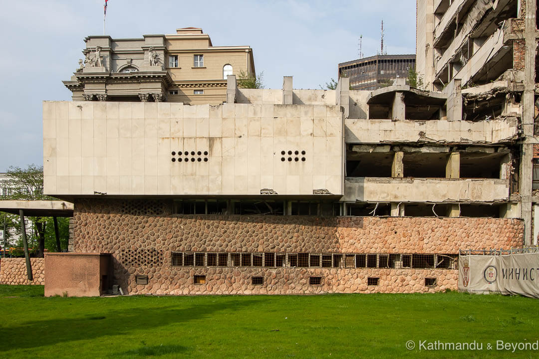 Former Yugoslav Ministry of Defence building Belgrade Serbia-40