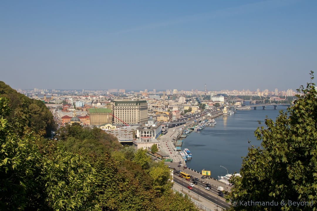 View from Volodymyrska Hill (Saint Vladimir Hill) Kiev Ukraine