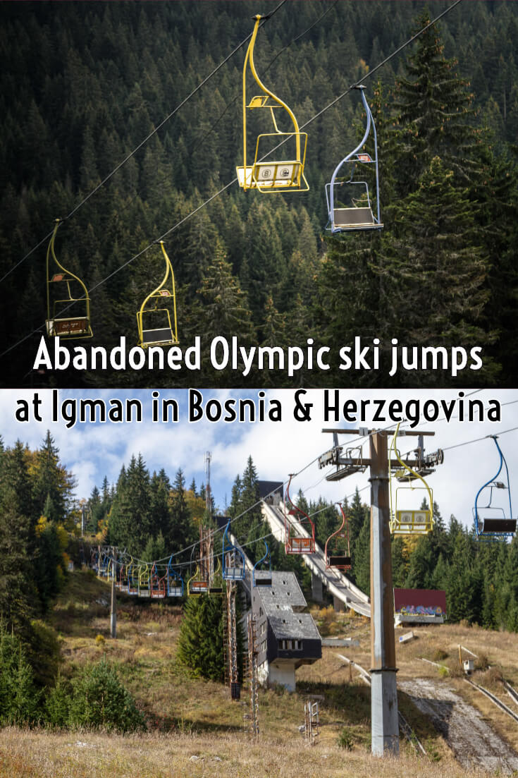 Abandoned Olympic ski jumps at Igman in Bosnia & Herzegovina #travel #abandonedplaces #SarajevoOlympics #lostplaces #balkans #europe