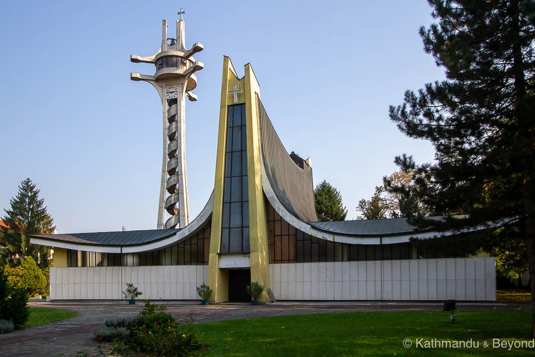 Cathedral of Saint Bonaventure in Banja Luka, Bosnia & Herzegovina | Modernist | Socialist architecture | former Yugoslavia 