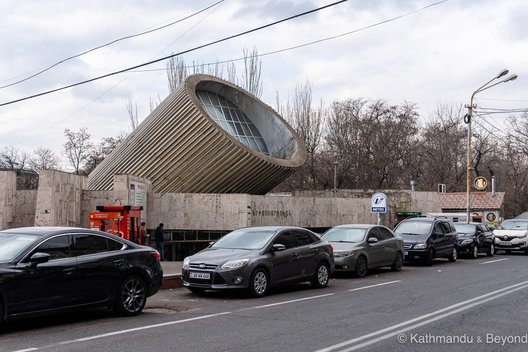 Yeritasardakan Metro Station in Yerevan, Armenia | Modernist | Soviet architecture | former USSR