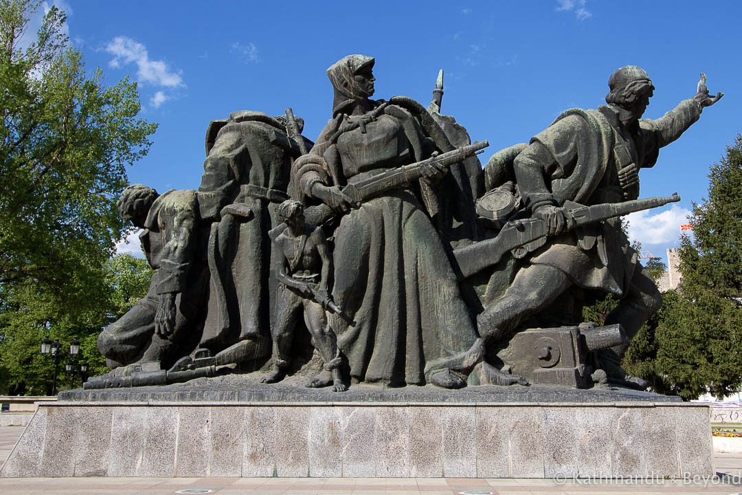 Monument to the Liberators of Skopje in Skopje, North Macedonia | War memorial | Socialist monument | former Yugoslavia 
