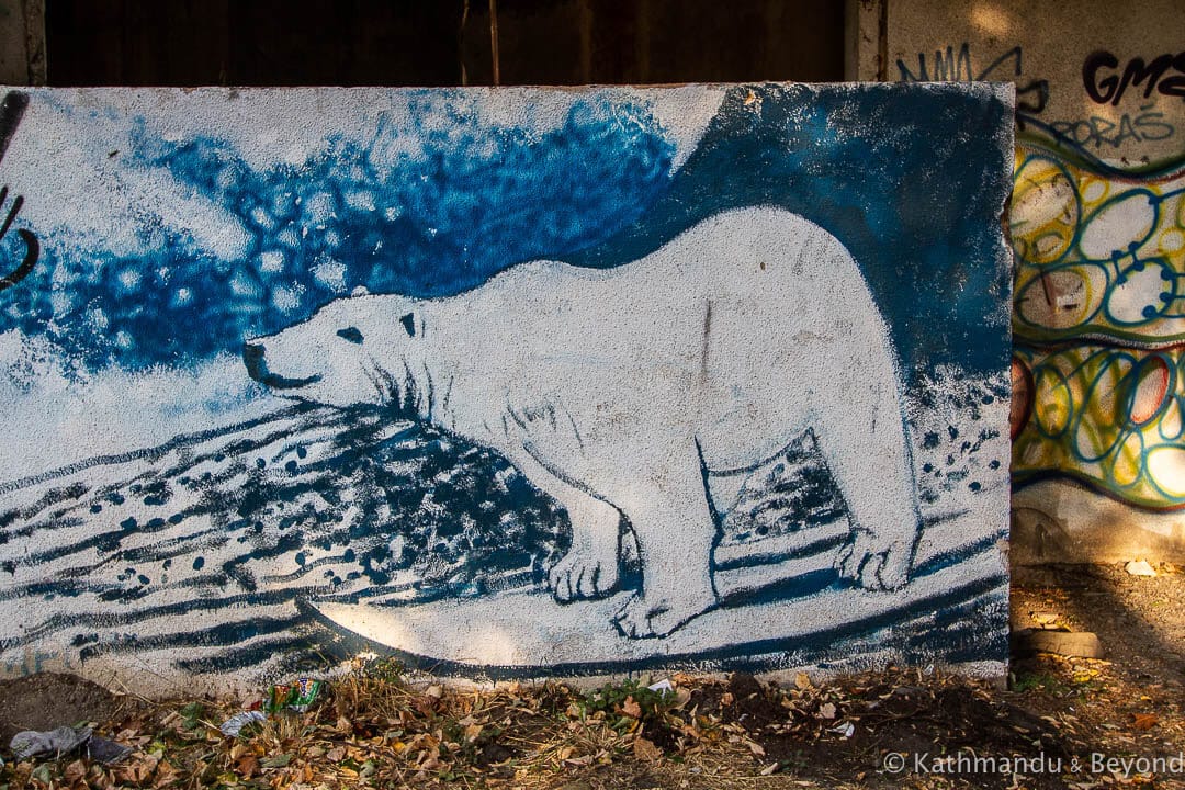 Street Art in Mostar at the Former Ljubljanska Bank (Sniper Tower) Mostar Bosnia and Herzegovina